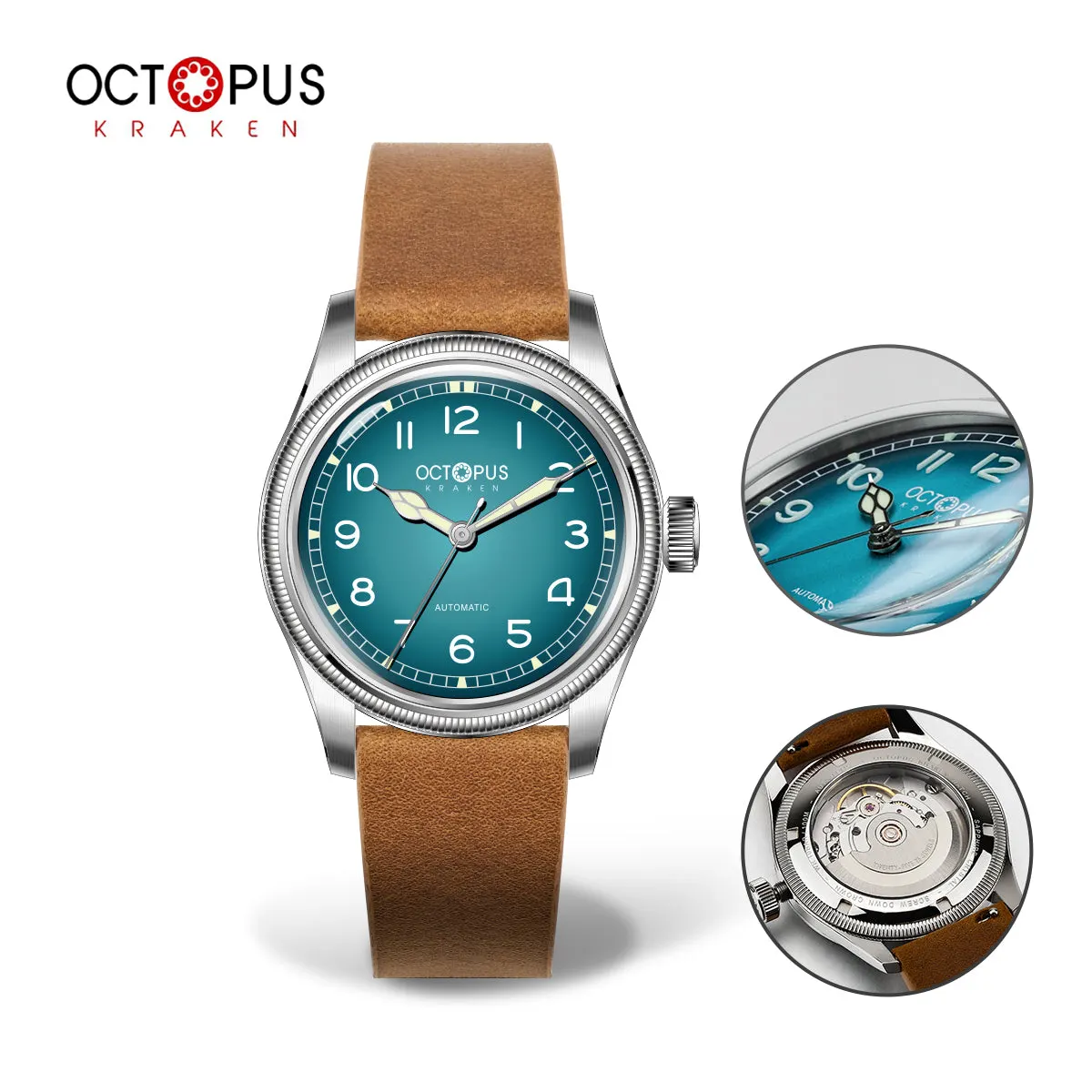 Montre Octopus Kraken Automatique 38 mm – Cadran dégradé bleu