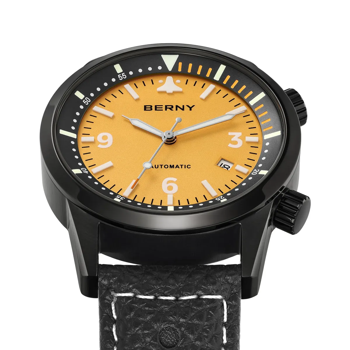 Montre Berny AM169M-BLK – Noir / Jaune