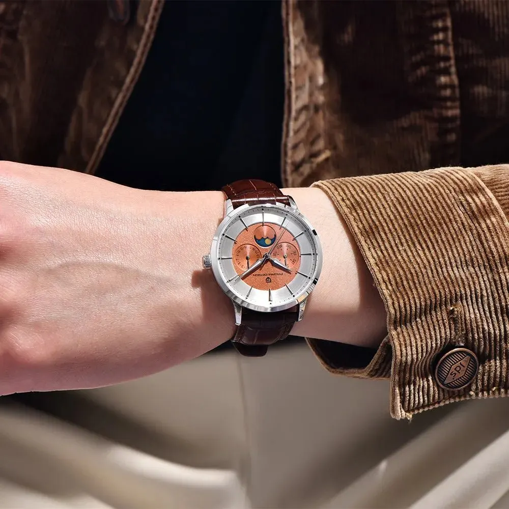 Montre Pagani Design PD-1795 Quartz 40 mm – Marron acier
