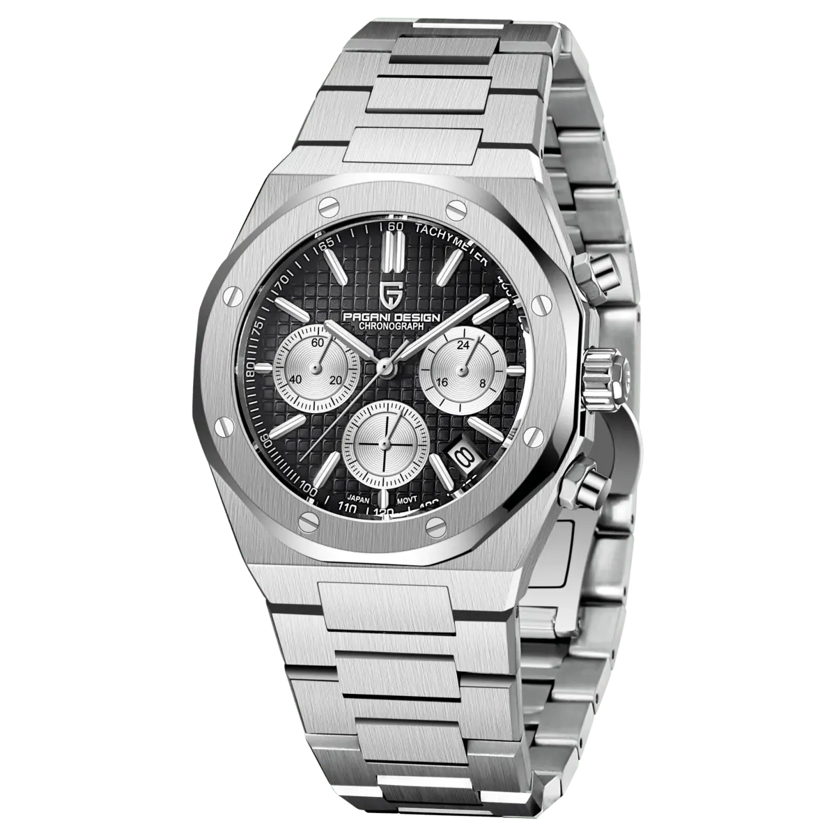 Montre Pagani Design PD-1707 Méca-quartz 40 mm – Noir / Acier
