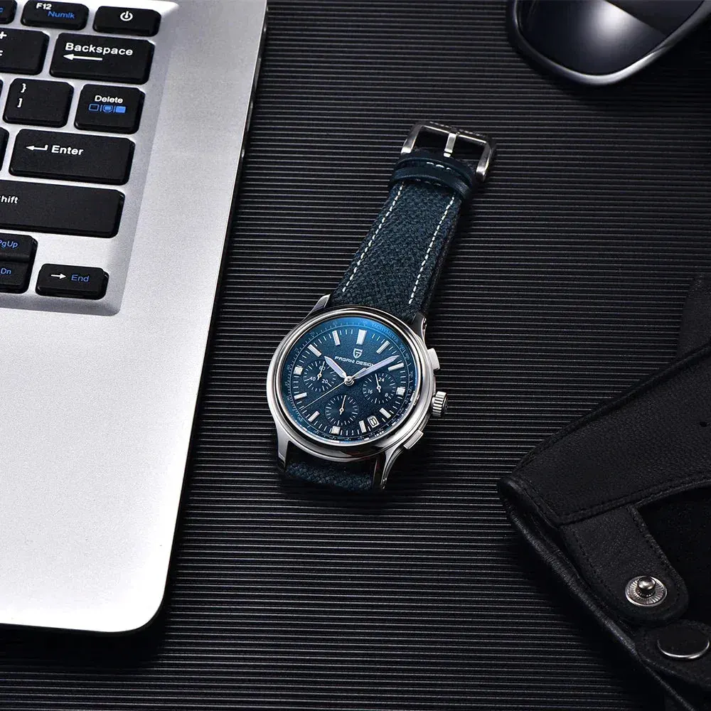 Montre Pagani Design Méca-quartz 40 mm – Bleu