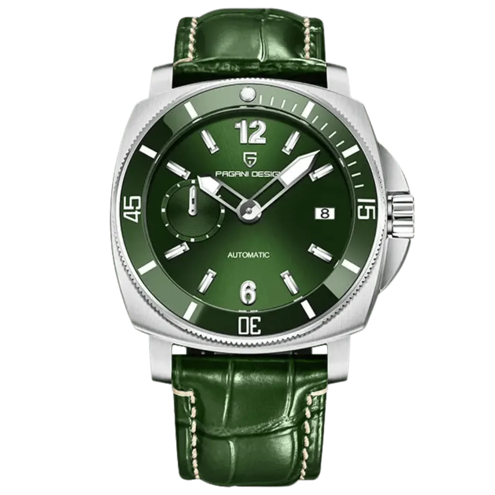 Montre Pagani Design PD-1820 Automatique 43 mm – Vert / Cuir