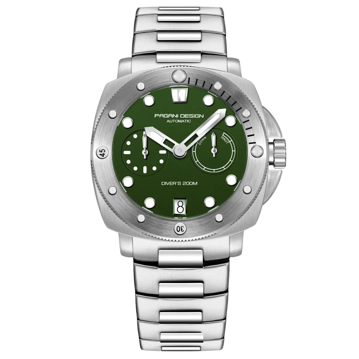 Montre Pagani Design Automatique 41 mm – Vert / Acier