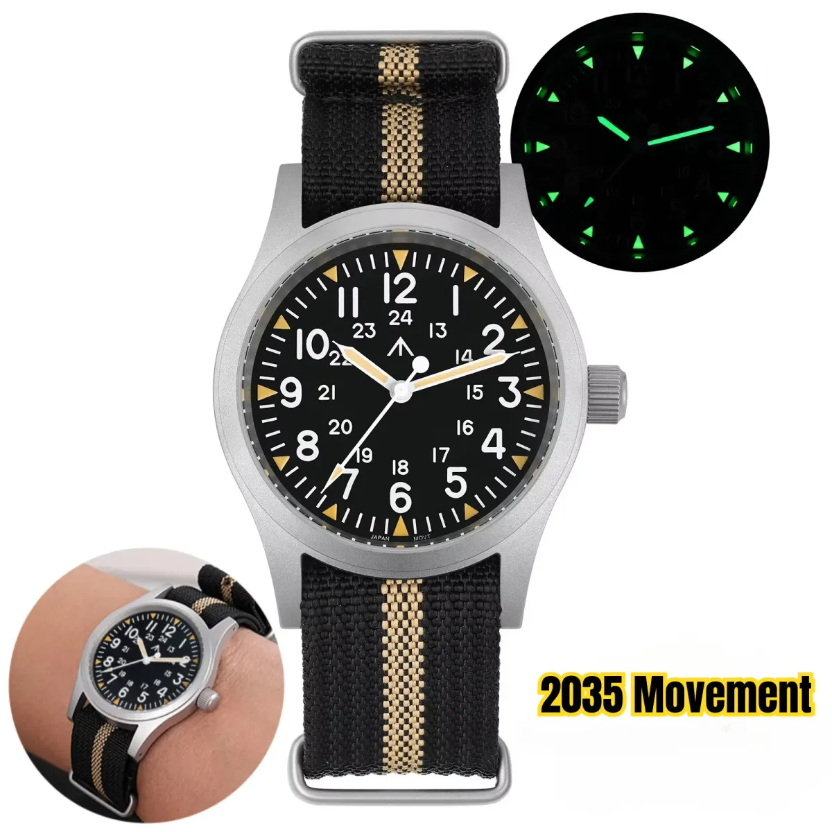 Montre Militado ML05B Quartz 38 mm – Version 5
