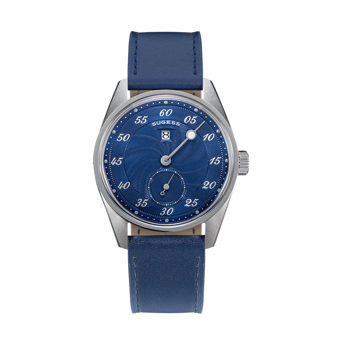 Montre Sugess S451-1 Automatique 38 mm – Bracelet bleu cuir