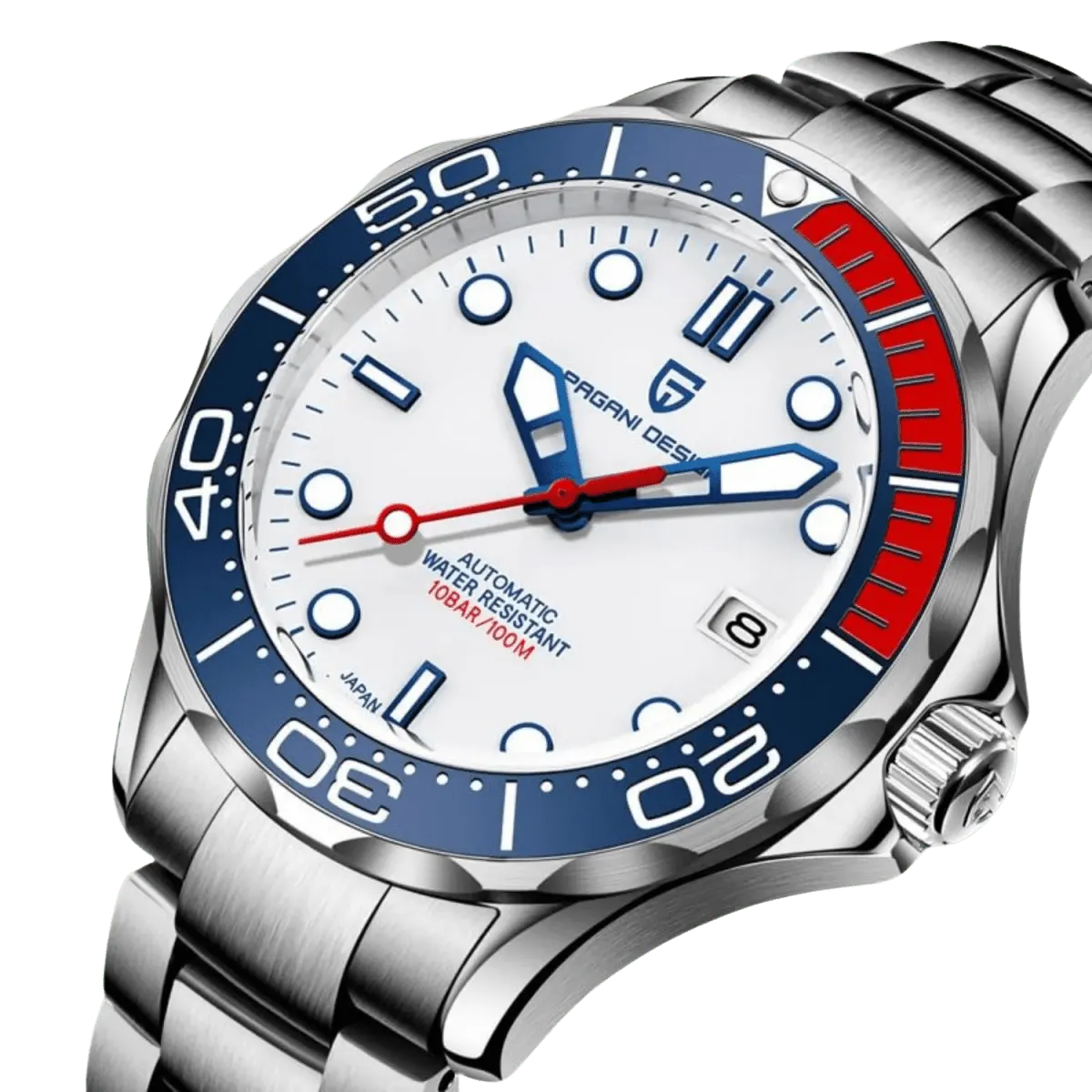 Montre Pagani Design PD-1667 Automatique 42 mm – Rouge / Acier