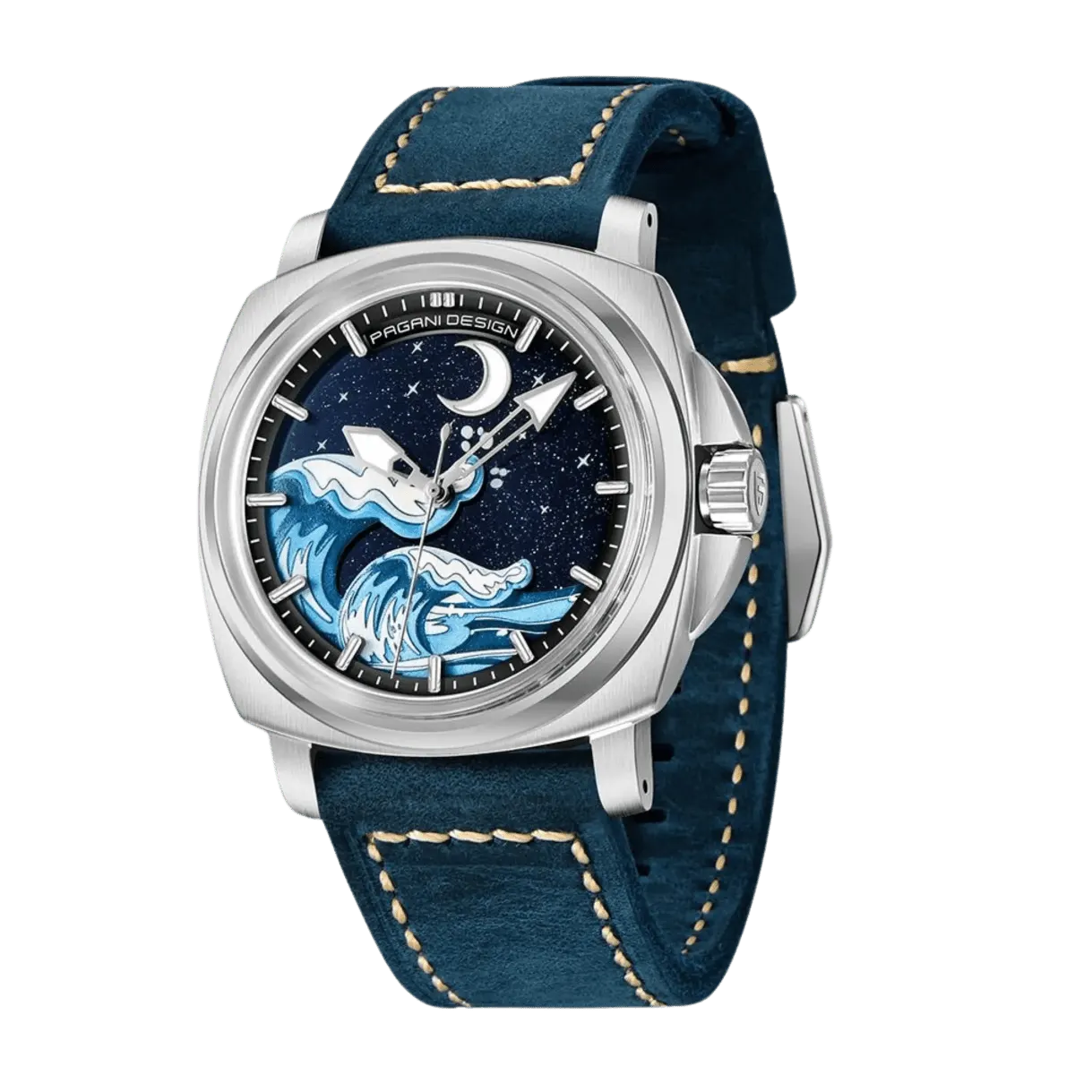 Montre Pagani Design PD-YS014 Automatique 43 mm – Bleu / Argent