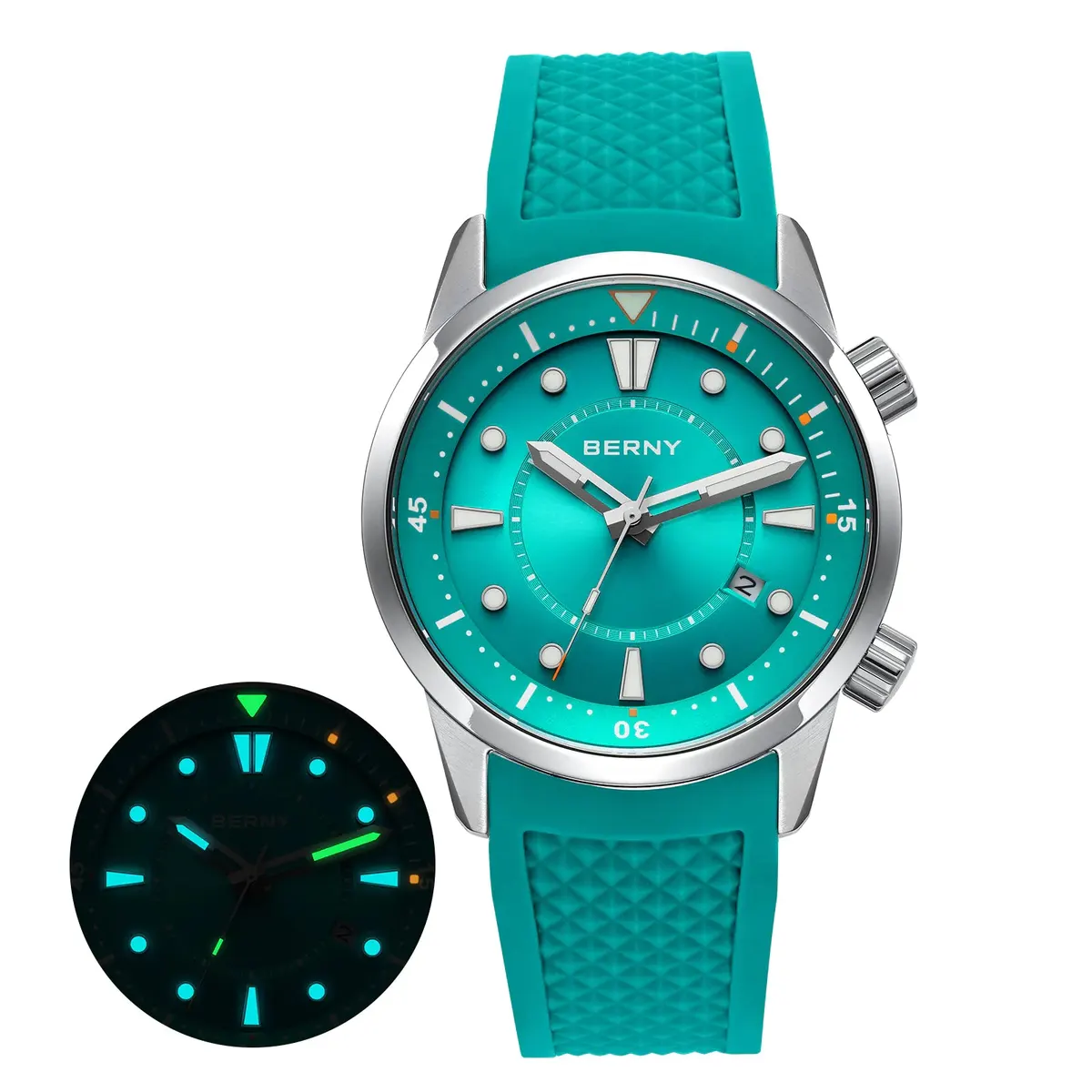 Montre Berny AM539M Automatique – Bleu clair
