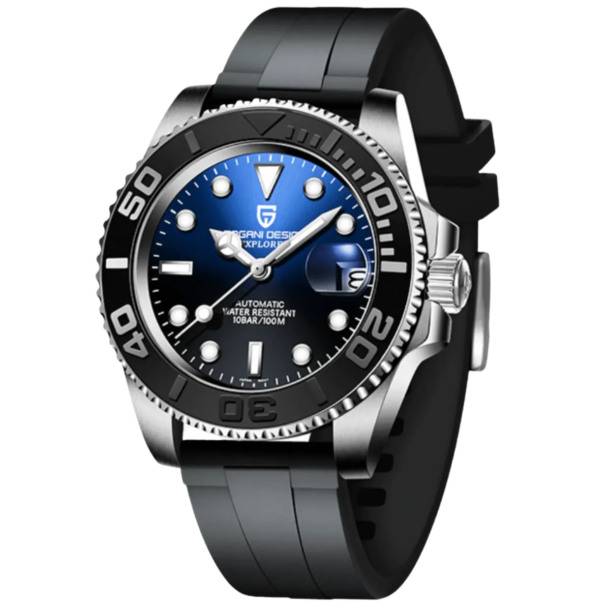 Montre Pagani Design PD-1651 Automatique 40 mm – Bleu / Caoutchouc