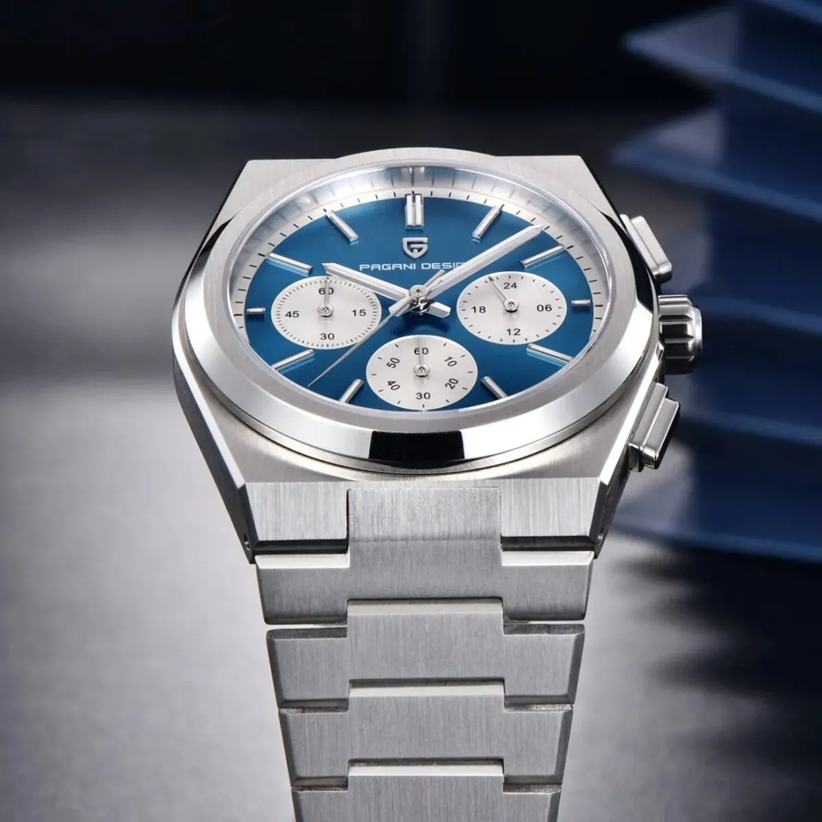 Montre Pagani Design PD-1761 Méca-quartz 40 mm – Bleu