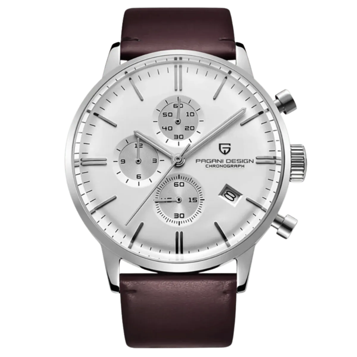 Montre Pagani Design PD-2720K Méca-quartz 42 mm – Blanc / Cuir