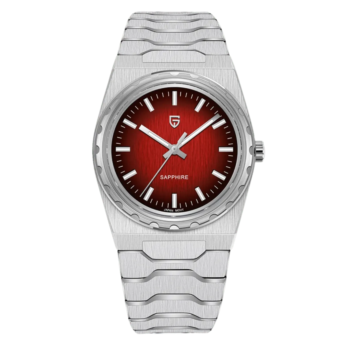 Montre Pagani Design PD-YS020 Quartz 37 mm – Argent rouge / Acier