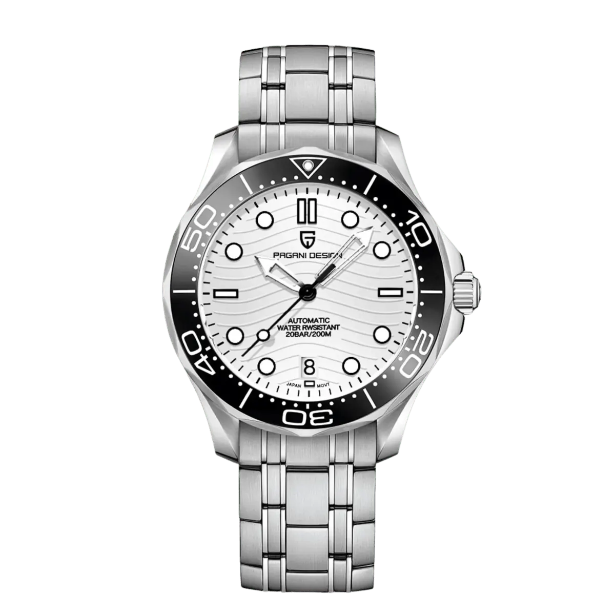 Montre Pagani Design PD-1685 Automatique 42 mm – Blanc / Acier