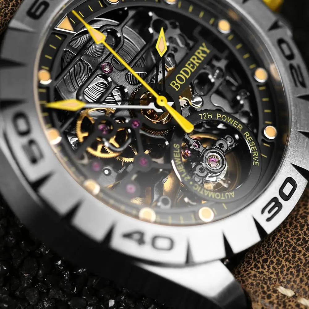 Montre Boderry Automatique 40 mm – Jaune