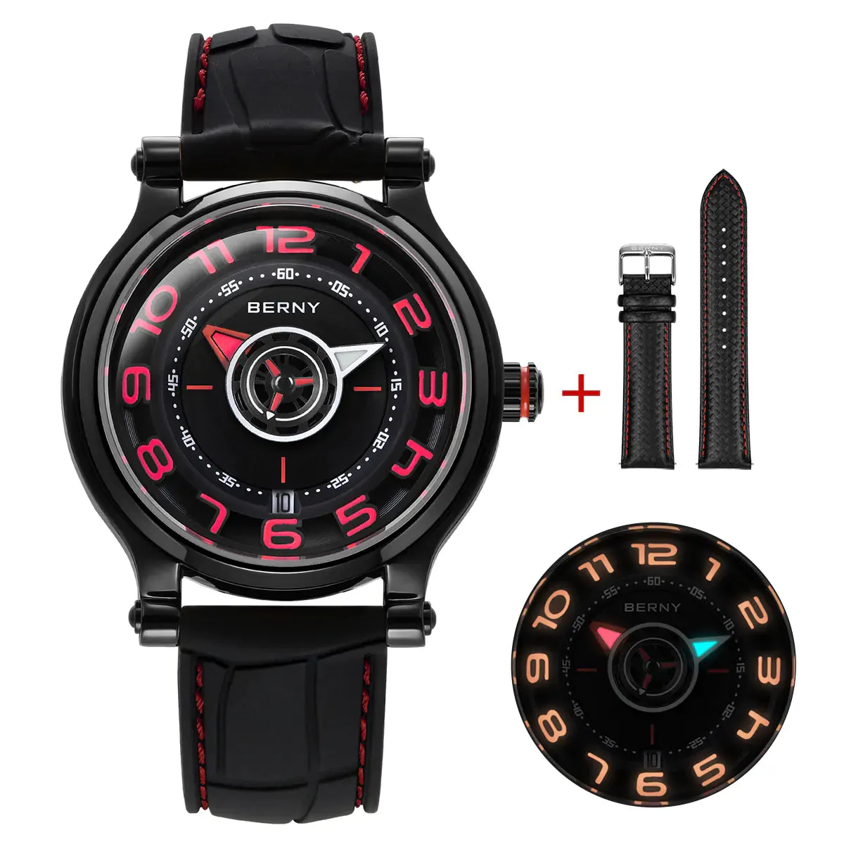 Montre Berny AM053VM Automatique – Rouge / Noir