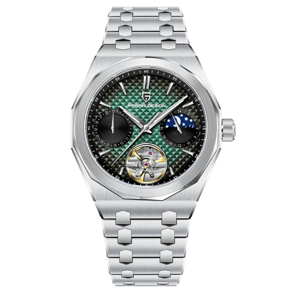 Montre Pagani Design PD-YS036 Automatique 42 mm – Argent vert