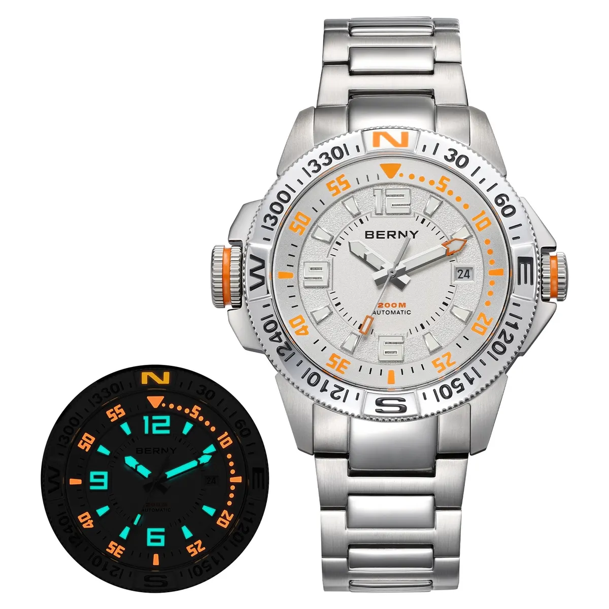 Montre Berny AM162MS – Argent / Blanc