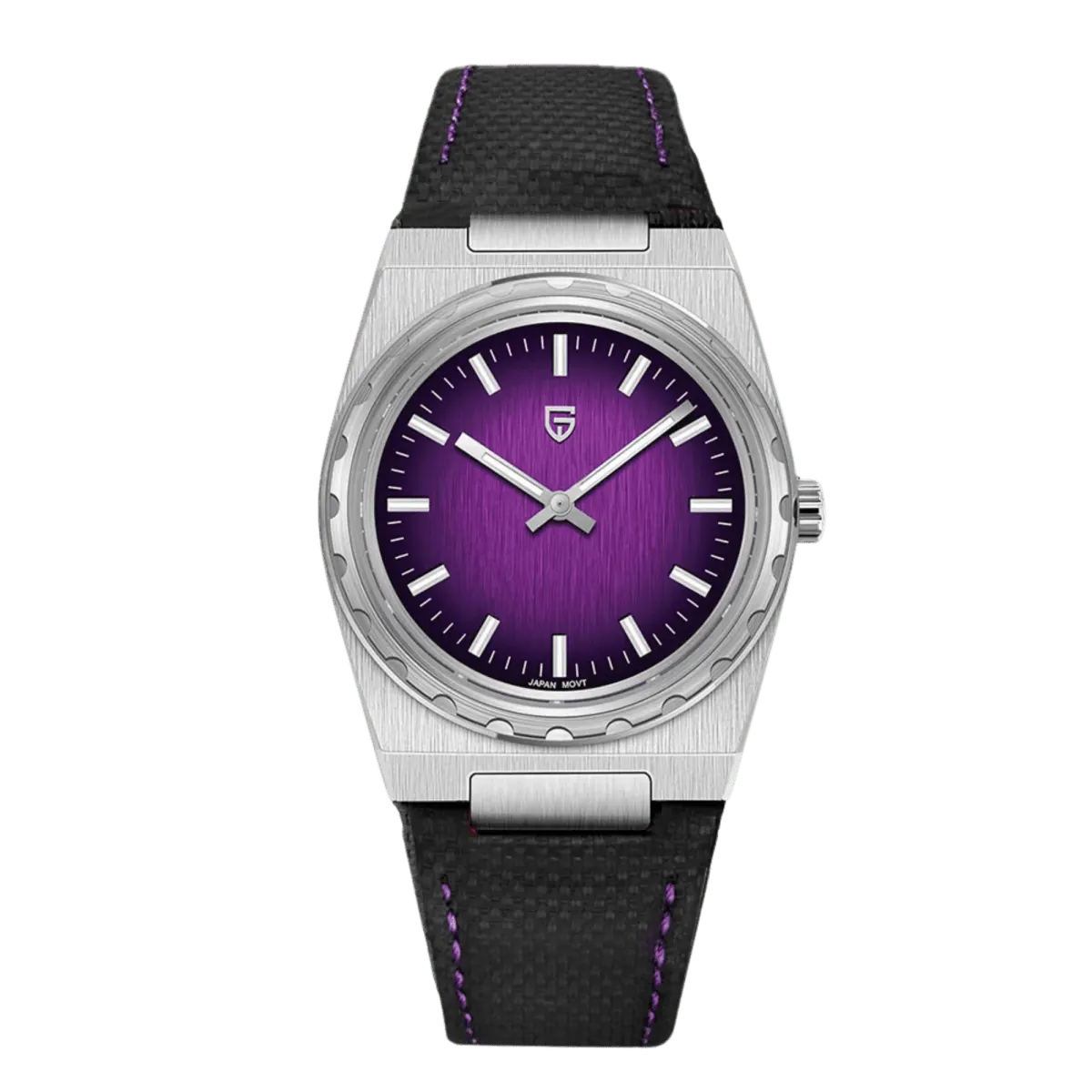 Montre Pagani Design PD-YS020 Quartz 37 mm – Argent violet / Nylon