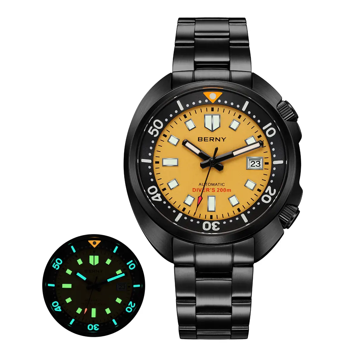 Montre Berny AM1970MS-BLK Automatique – Jaune