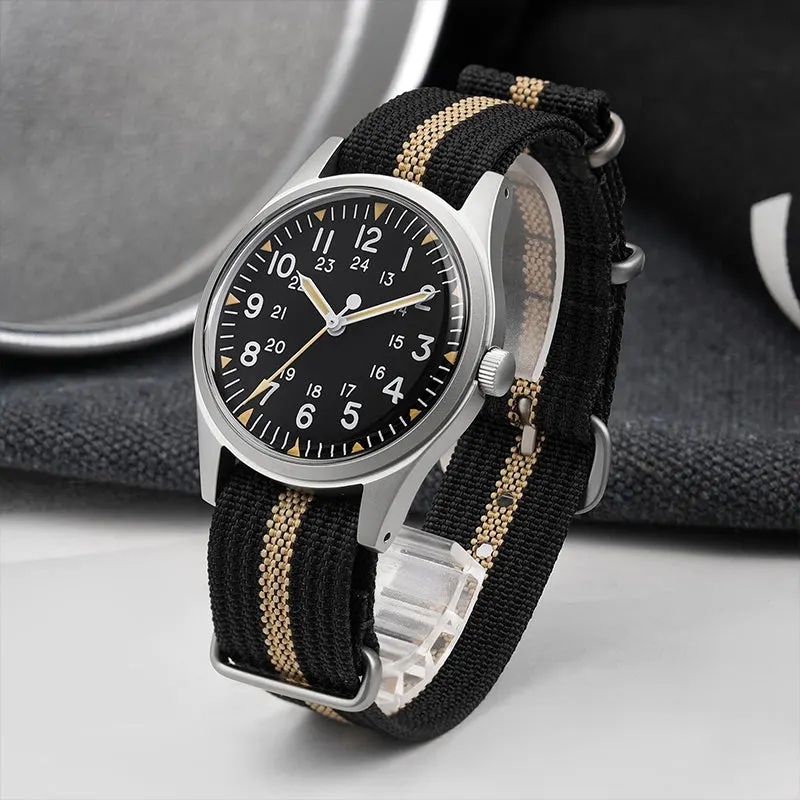 Montre Militado ML07 Quartz 36 mm – Noir / Verre saphir