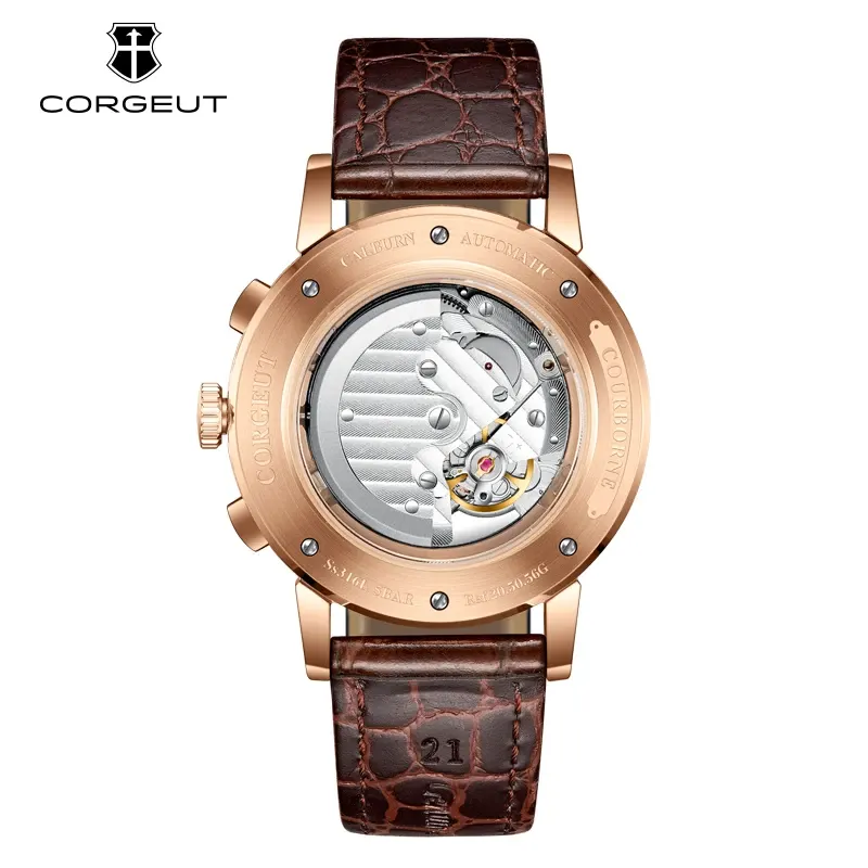 Montre Corgeut Automatique 41 mm – Argent noir