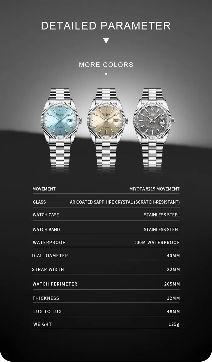 Montre Cadisen C8214 – Bleu