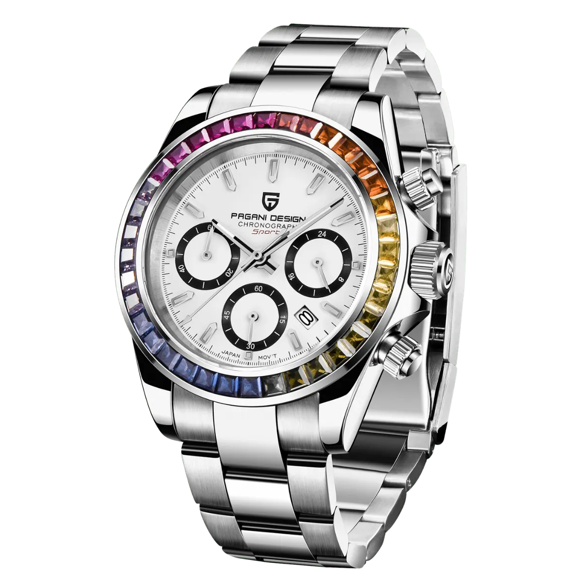 Montre Pagani Design PD-1644 Méca-quartz 40 mm – Blanc