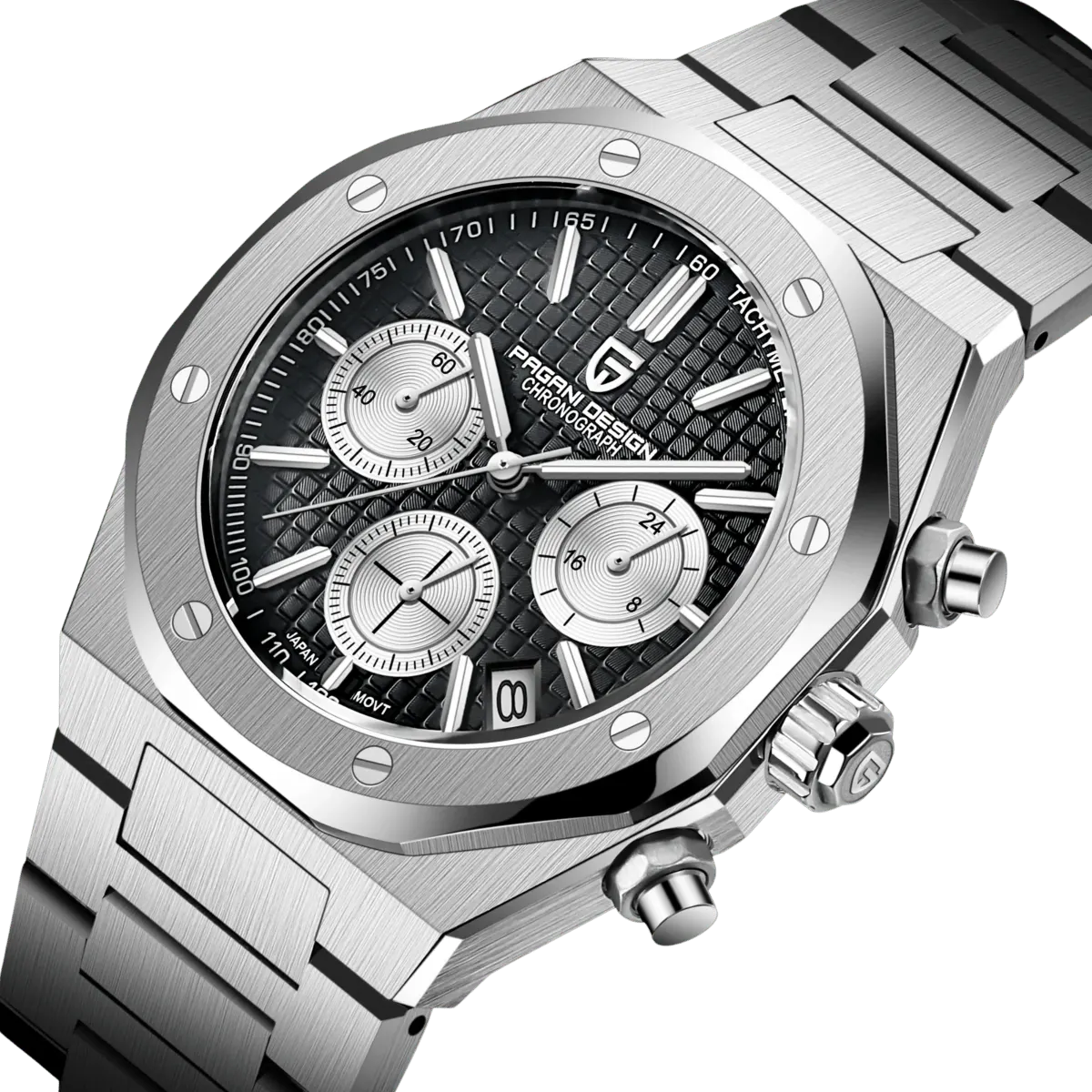 Montre Pagani Design Méca-quartz 40 mm – Bleu / Acier