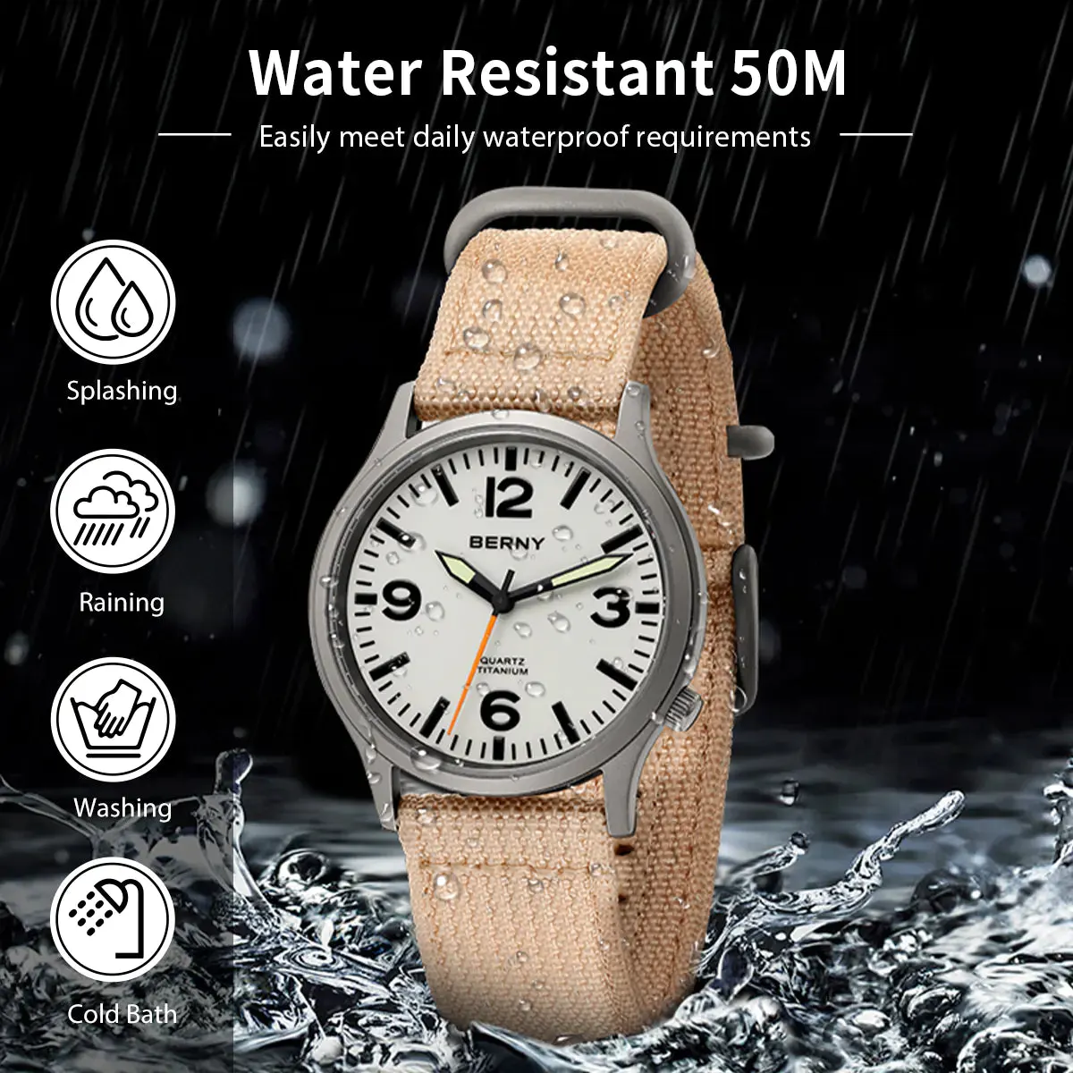 Montre Berny T2576M – Blanc