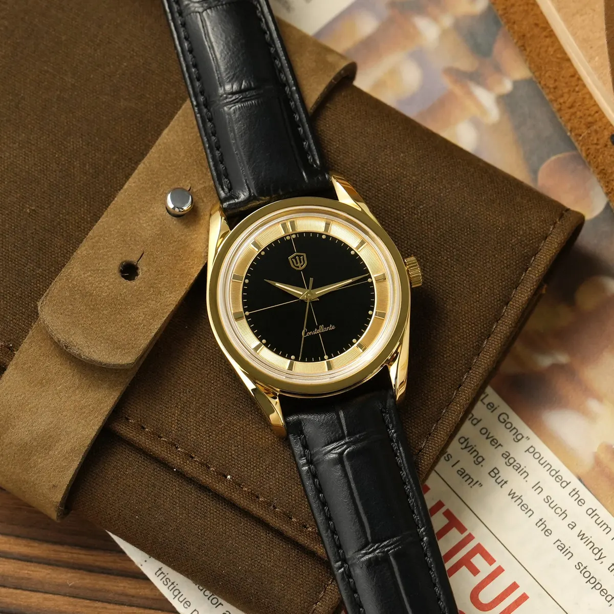 Montre Watchdives WD1954 Quartz 36,5 mm – Boîtier or / Verre saphir