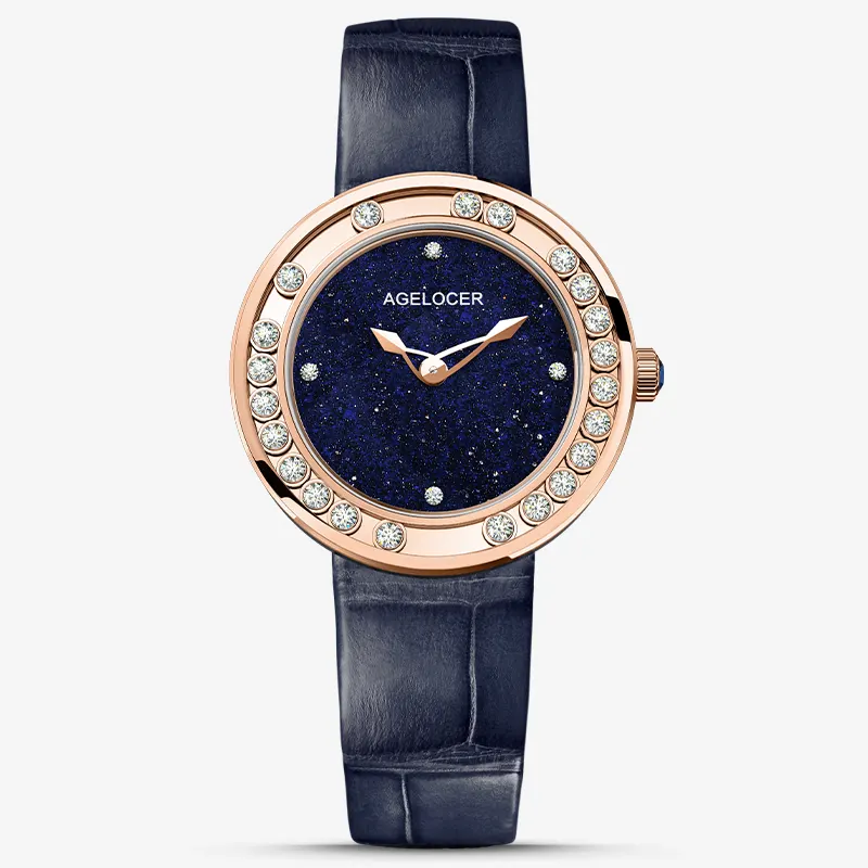 Montre Agelocer Quartz 36 mm – Bleu or