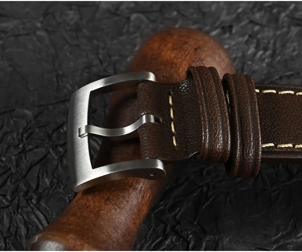 Montre San Martin 6004 Quartz 37 mm – Bracelet cuir