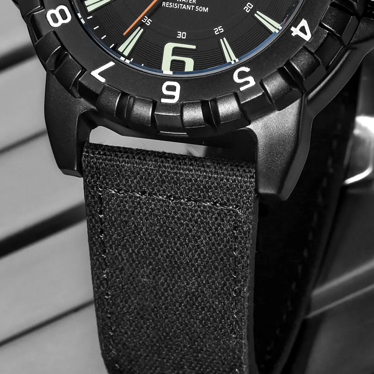 Montre Addiesdive MY-057 – Boîtier noir · Lunette noire · Cadran vert · Bracelet vert