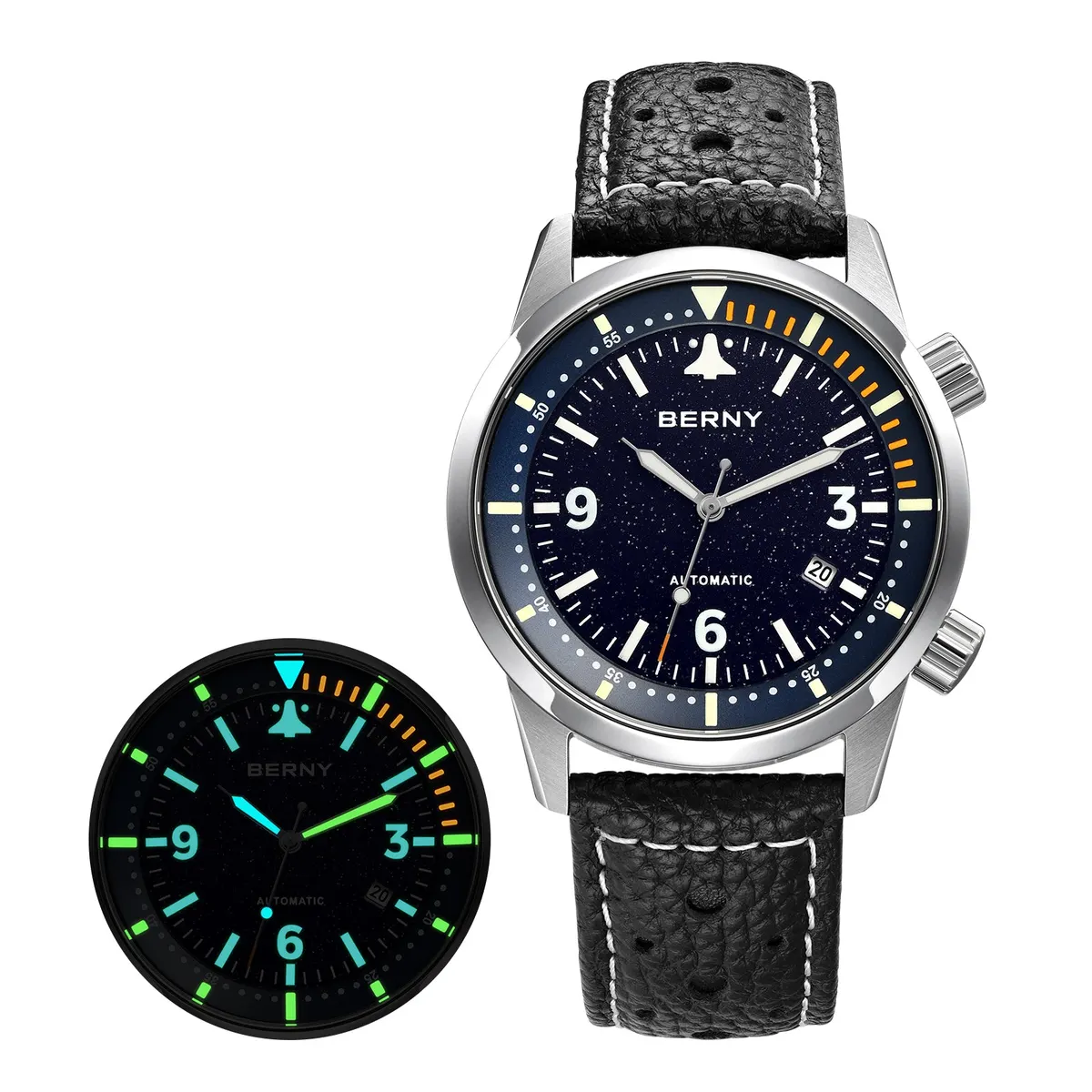 Montre Berny AM169M Automatique – Argent / Ciel
