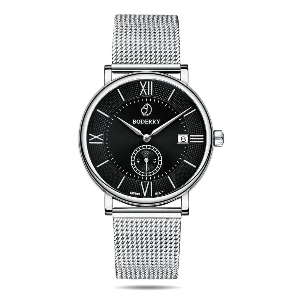 Montre Boderry Quartz 40 mm – Cadran noir