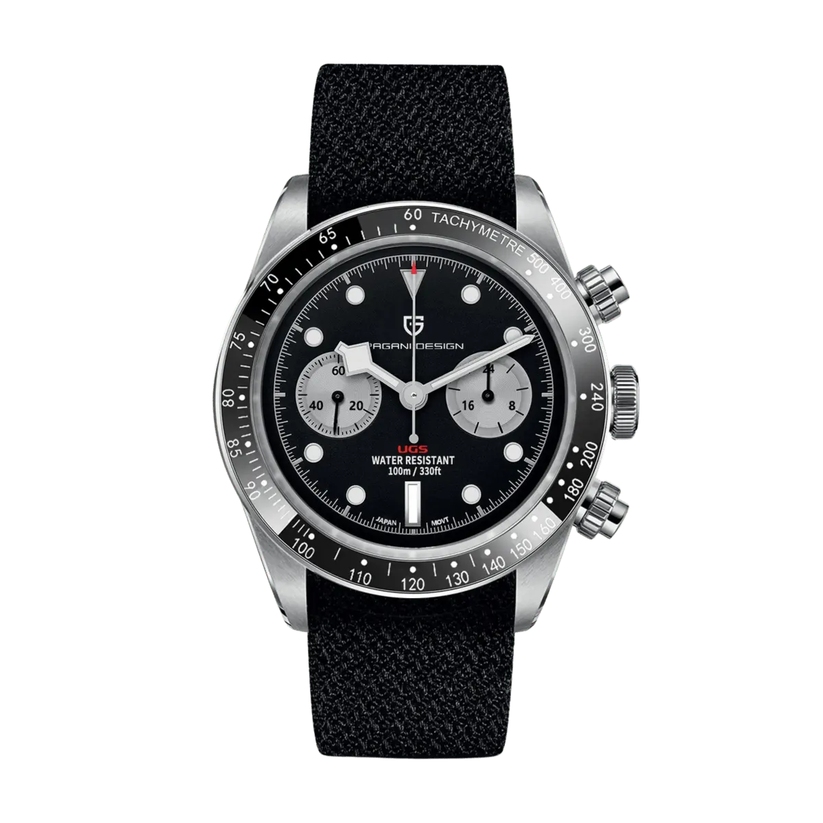 Montre Pagani Design PD-1718 Méca-quartz 39,5 mm – Noir / Nylon