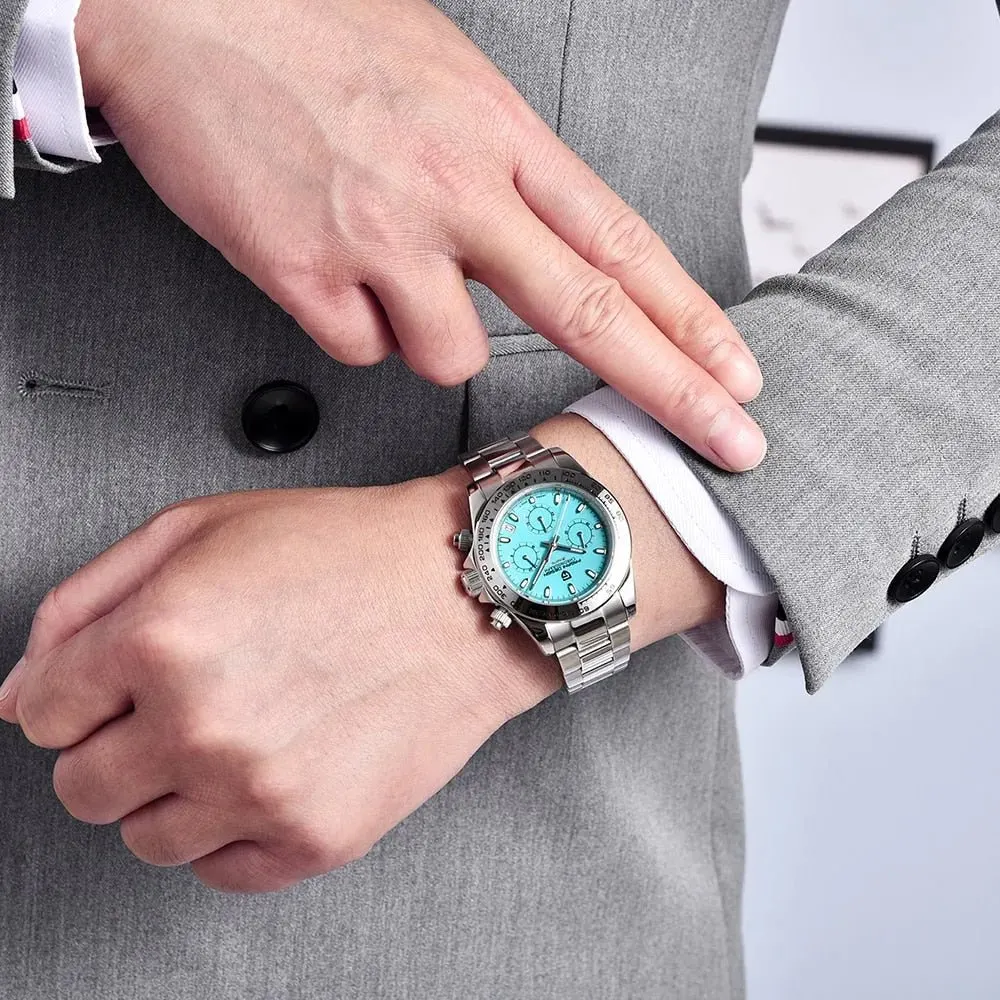Montre Pagani Design Méca-quartz 40 mm – Bleu ciel