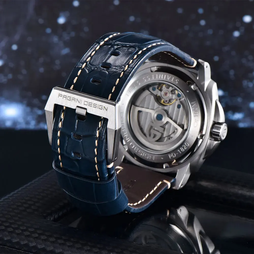 Montre Pagani Design Automatique 43 mm – Vert / Cuir