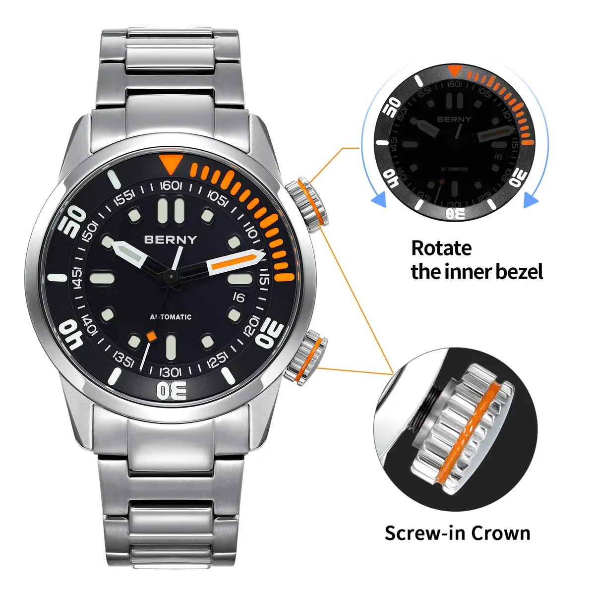 Montre Berny AM339MS – Noir