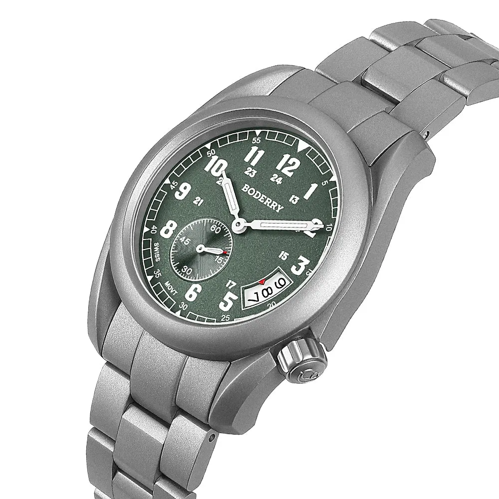 Montre Boderry Quartz 38 mm – Bracelet vert