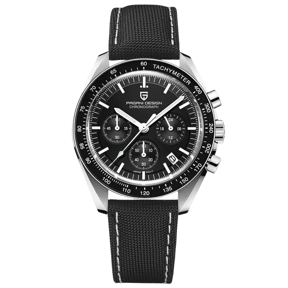 Montre Pagani Design PD-1701 Méca-quartz 40 mm – Noir / Nylon