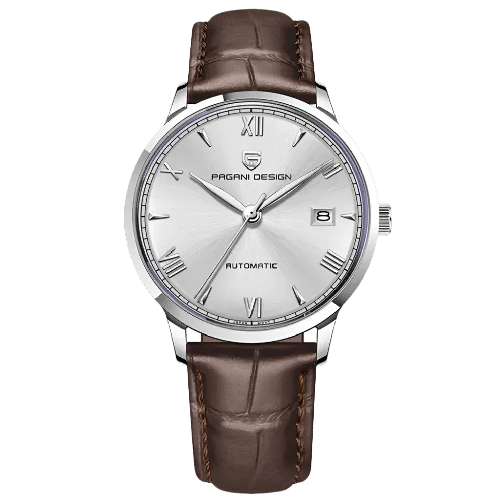 Montre Pagani Design Automatique 40 mm – Blanc / Cuir